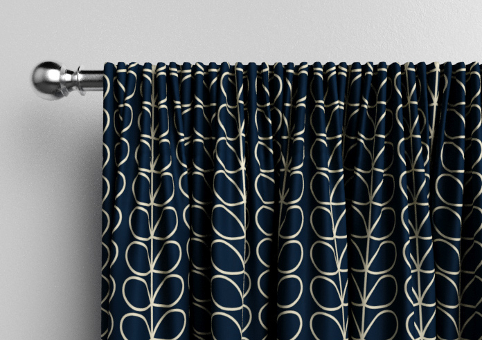 Orla Kiely Linear Stem, Navy Whale - Made to Measure Curtains - Image 9